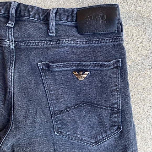 Armani Jeans Men's Faded Black / Dark Gray Slim Fit Jeans Size 30 x 32 - Picture 7 of 12